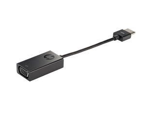 HP HDMI 到 VGA 转接头 (H4F02AA) - Left facing