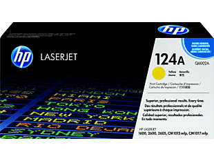 HP 124A 黄色原装 LaserJet 硒鼓 (Q6002A) - Center facing