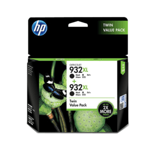 HP 932XL 高收益黑色原装墨盒（两件套） (T0A81AA)