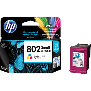 惠普802 号小型彩色原装墨盒