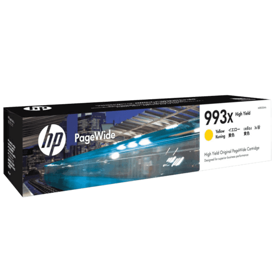 HP 993X 高印量黄色原装 PageWide 墨盒 (M0K00AA)