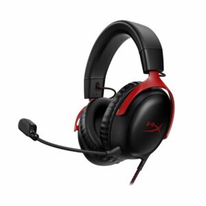 HyperX Cloud III — 游戏耳机（黑色/红色） (727A9AA)
